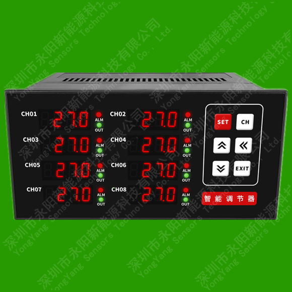 PT100/PT1000/热电偶铂热电阻多路温度控制器（可输出RS485及带控制）